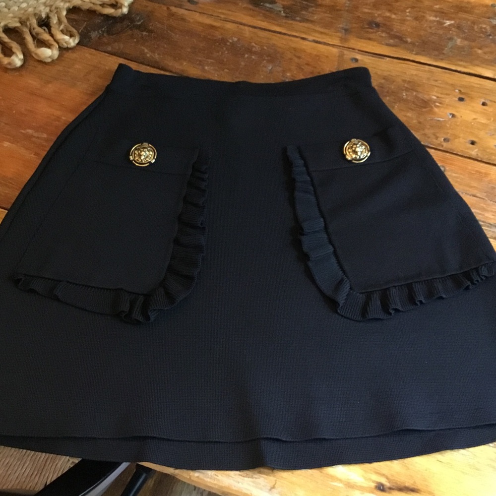 Elisabetta Franchi Black Knit Skirt